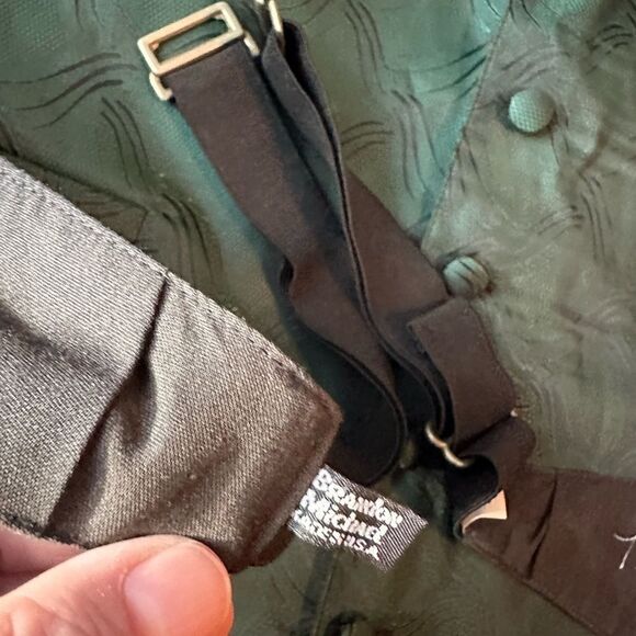 Brandon Michael green tux vest - XXL - adjustable at waist & neck - Picture 5 of 6